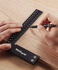 Precision Micro Gauge for Woodworking Tools and Five Inch Precision Square New Version Black used for measuring on wood