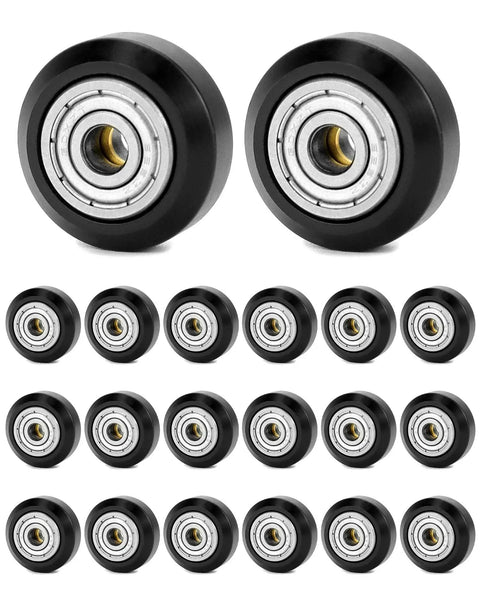 20 Pcs POM Pulley Wheels With 625ZZ Bearings for Ender 3 Pro CR10 CR10S CNC 3D Printers High Speed Gantry Wheels in black