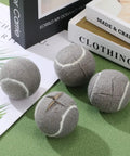 Four gray precut tennis ball covers, 16 Pieces Precut Tennis Ball Chair Leg Covers For Furniture Gray 6.3 Cm Protect Floors And Reduce Noise