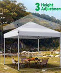 10x10 Pop Up Canopy Tent With Instant One Button Setup Carry Bag Four Sandbags And Eight Stakes Lightweight Outdoor Shade