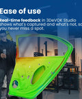 Handheld 3D Scanner With Blue Laser Infrared And VCSEL Structured Light For 0.04mm Accuracy And 70FPS Fast Scanning Made For Makers And Pros In 3D Printing Reverse Engineering Car Restoration Design And Education used on a car door scan