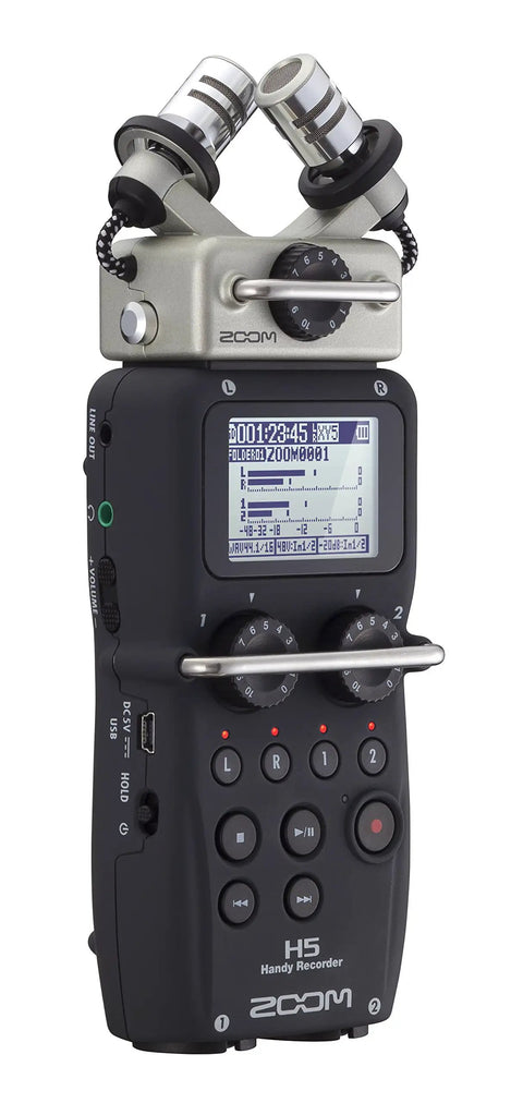 Four Track Portable Recorder with Interchangeable Input Capsules, Detachable XYH-5 Capsule, Dual XLR and TRS Mic Inputs