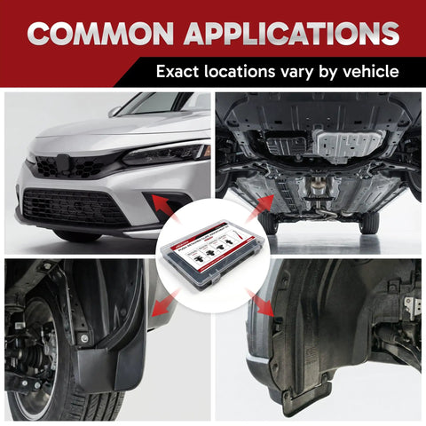 Image showing All In One 121 Piece Bumper And Fender Liner Clip Kit With Tool For Honda CRV Civic Accord Odyssey Pilot And Acura Models