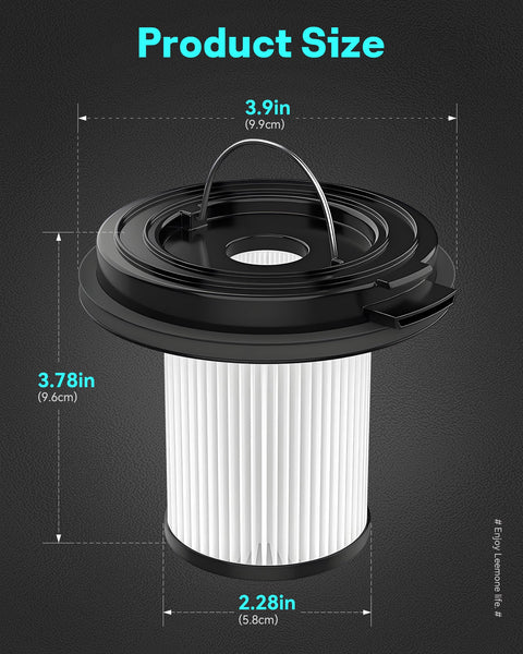 Replacement Filters Easy Fit For Bissell CleanView XR 200W And XR Pet 300W PowerLifter Turbo Cordless Stick Vacuum detailed size
