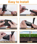 Installation steps for Four Pack Solar Garden Path Lights With 8 LED Firefly Glow Waterproof Outdoor Yard Decor
