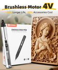 Get Your Creative Gears Turning With This Badass 6-Speed Rotary Engraving Pen Featuring 41 Premium Bits And UsbC Rechargeable Power for detailed wood carving.