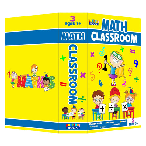 Blue Math Classroom Book Safe Featuring Authentic School Pages And Reliable Three Digit Combination Lock For Stealth Stash Storage And Slick Student Loot Vault visible on bright yellow cover.