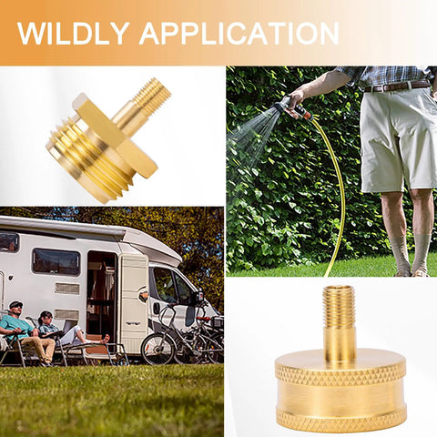 Beast RV Brass Blow Out Plug Adapter 3/4 Inch GHT Female And Male Garden Hose Quick Connect used for winterizing RV and garden hose