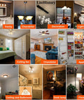 Smooth Dimmable E26 LED Bulbs 6W 60W Equivalent Vintage Edison Style A15 Clear Glass 2700K 600LM used in various home settings