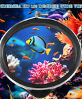 Wide Field Diving Mask For Snorkeling And Spearfishing With Anti Fog Silicone Goggles showing vibrant coral reef and fish