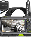 Dual Lens Endoscope With 5 Inch Monitor And Front And Side View Borescope Camera Waterproof 9.8 Ft Probe 5 Inch IPS LCD Screen And Case on engine gear