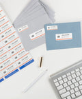 Hassle Free Premium Easy Peel Printable Address Labels With Sure Feed Tech 1X2 5/8 Customizable White Stickers 750 Count on envelopes.
