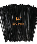 14 Inch UV Resistant Zip Ties 500 Pack Self Locking Cable Ties For Indoor Outdoor Use 50 Lb Tensile Strength Go To Home