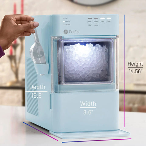 Portable Countertop Nugget Ice Maker Delivers Sick Chill Levels With Legit Chewable Snow Ice Ready Fast, compact design and scoop