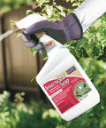 Person spraying plants with Insecticidal Soap Ready to Use Spray for Organic Gardening and Indoor Outdoor Pest Control 32 Oz.
