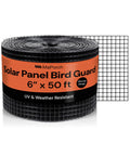 Solar Panel Squirrel Guard Mesh for Backyard Protection PVC Coated Galvanized Steel Barrier Netting 6 Inch By 50 Foot Black