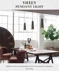 Two Pack Industrial Pendant Lighting Set Modern Farmhouse Black Mini Hanging Lights For Kitchen Island Dining Room Living Room And Hallway Sleek Black Finish With Subtle Gold Accent For Dope Cozy Vibe At Home VF1911PTBK over dining table