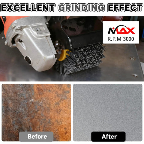Pro Grade Surface Conditioning Tool 4.7 By 4 Inch Nylon Abrasive Wheel With 60 Grit Silicon Carbide Drum Burnishing Wheel In Use