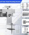 Diagram of Heavy Duty Aluminum Solar Panel Mounting Brackets Kit 10 Pack For Flat And Pitched Roofs with component details.