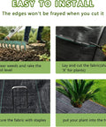 Steps for installing Heavy Duty Weed Barrier Landscape Fabric 3 Feet By 50 Feet Ground Cover Mat for Easy Weed Control
