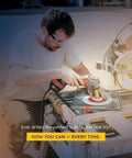 Person using Tile Drilling Template And Guide With Four Interlocking Rings For Precise Tile Holes, Multi Size Fit For Toilets