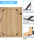 No Sag Gate Kit With Self Closing Hinges And Corner Brackets shown in detail on wooden gate, highlighting build accuracy and durability.