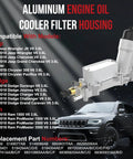 Heavy Duty Aluminum Engine Oil Cooler Filter Housing Adapter For Jeep Cherokee Wrangler JK Chrysler 300 Pacifica Dodge