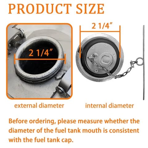 Truck Fuel Tank Cap Non Locking Solid Ultra Low Sulfur Three And A Half Inch Nominal Five Point Five TPI Replacement For FTA C 442 Compatible With Heavy Duty Trucks And Fleet Vehicles