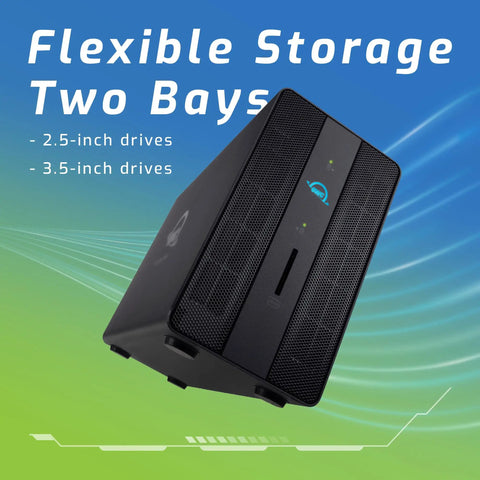 Badass Thunderbolt Docking Station With Dual Bay RAID Enclosure delivers flexible storage for 2.5-inch and 3.5-inch drives.