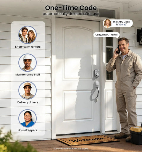 Hassle Free Keyless Entry Deadbolt With Electronic Keypad Lock In Satin Nickel Boasting 20 Unique Passcodes And Smart Auto Locking For Easy Peasy Access And Top Notch Residential Security