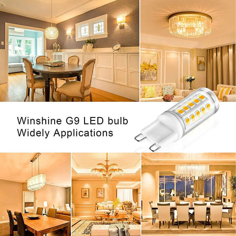 Living rooms with chandeliers using 10 Pack Dimmable G9 LED Bulbs 3000K Warm White 4W G9 Base Chandelier Light Bulbs.