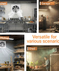 Workhorse 8 Inch Exhaust Fan With 735 CFM Wall Mount Ventilation for kitchen, garage, workshop, and shed installation