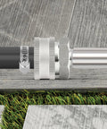 Five Pack 304 Stainless Steel Garden Hose Adapters Three Quarter Inch GHT Male To Three Eighth Inch NPT Male With Washers Installed