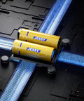 18500 3.2V LiFePO4 Rechargeable Batteries with Smart 4 Slot Charger 1000mAh each for outdoor solar lights, close-up view