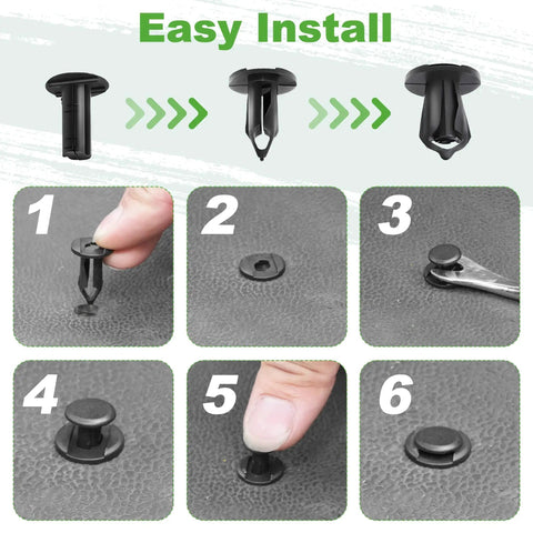 Easy install steps for Gotta Have Golf Cart Floor Mat Push Rivets For Yamaha Models 2007 And Up OEM 90269-09003 Pack Of 15