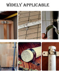 Amazon 30-pack stainless steel 1-1/2 in pipe strap with two holes for securing pipes or cables.