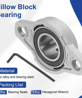 Pro Grade Pillow Block Bearing 1 Inch Bore Zinc Alloy Steel Mounted Flange Self Alignment Insert Bearing Housing with hex wrench