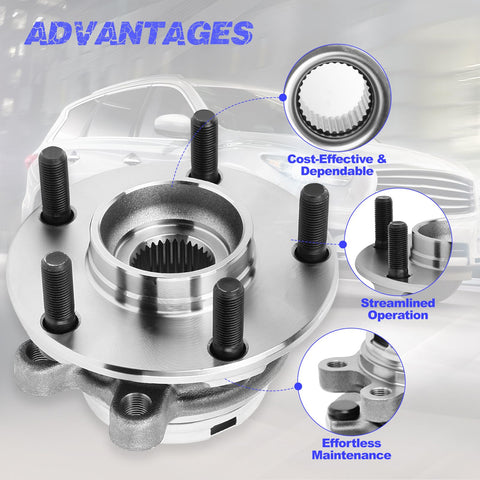 Front Wheel Hub Bearing Assembly Direct Fit Replacement For Nissan Altima Maxima Murano Pathfinder And Infiniti JX35 QX50 QX60 VKBA7611 513296 40202JA100 product design and advantages.