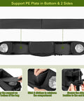No Drill Front Golf Cart Storage Tray With Cooling Compartment shown with PE plates and installation steps
