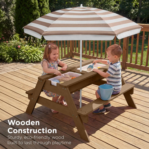 Kid Friendly Picnic Table With 3-in-1 Fun ✓