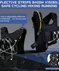 Hydration Chest Vest With 2L Water Bladder, Lightweight Running Backpack For Women And Men with reflective gear holster