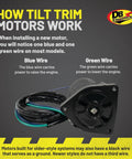 Diagram showing wiring setup for Tilt Trim Motor Replacement For Yamaha 150HP Outboard Fits F150 Series 2011-2018