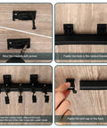 Flexible Bendable Ceiling Curtain Track System for Windows Bunk Beds Doors Showers RVs and Room Dividers No Drill Install Cut to Length 16.4 Feet Black brackets and rollers