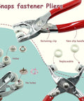 Metal Snap Buttons Kit 960 Pcs Multicolor Hollow And Solid Snaps With Pliers And Press Tool For Bags And Clothes DIY Crafts 9.5mm
