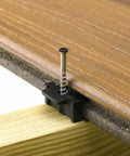 Hideaway Universal Hidden Deck Fastener Clip For Wood And Composite Decks Stainless Steel Self Gapping Hardware in use