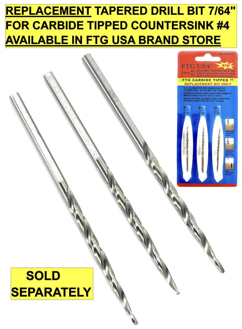 Pro Level Tapered Wood Countersink Bit Engineered To Drill Pilot Holes And Sink Number Six Screws In One Badass Move Featuring standard tapered drill bits 7/64".