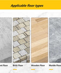 Applicable floor types showing cement, brick, wooden, and marble surfaces for Dang Solid Metal Hand Rails For Outdoor Steps Black Powder Coated Stair Railing Kit.