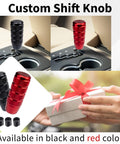 Aluminum Car Shifter Knob With 3 Threaded Adapters M8 M10 M12 1.25 Pitch 3.74 Inch Black Gear Shift Knob in vehicle