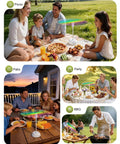4 Pack Rechargeable Food Fans For Tabletop Use With 2000mAh Battery in picnic and BBQ settings