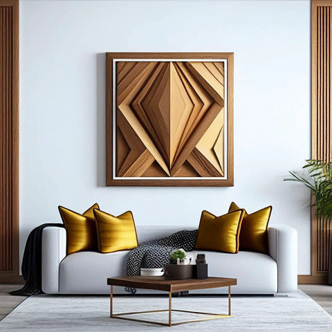 Self Adhesive Wall Molding Strips 9.8 Feet Long Flexible Pvc Border Weekend Warrior Approved displayed in a modern living room.